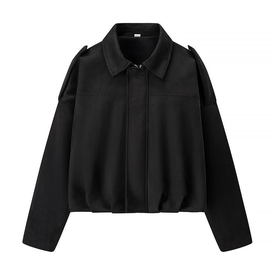 European and American style, new women's clothing, fashion bomber jacket, bat sleeve zipper casual top
