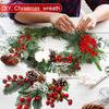 Christmas Decorations Red Berry Artificial Pine Bouquet Branch Xmas Tree Ornament Home Decor New Year 2026 DIY Gifts Accessories