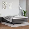 3144259 vidaXL Divan-lit À Sommier Tapissier Avec Matelas Gris 140x190 Cm Similicuir