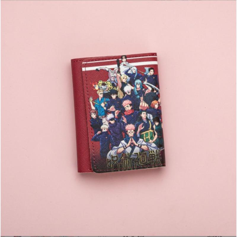 New small fresh short cute cartoon animation student children folding wallet three fold wallet small change bag