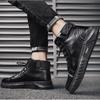 Luxuriöse, hochwertige High-Top-Schuhe, Martin-Stiefel, rutschfeste Werkzeugstiefel, Motorradstiefel, Trend-Retro-Schnürschuhe für Herren