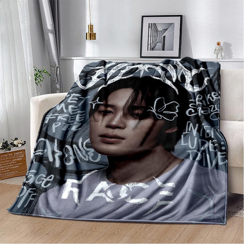 29 Style New Kpop JIMIN Kim Seok Jin Star Blanket,Soft Throw Blanket for Home Bedroom Bed Sofa Travel Office Cover Kids