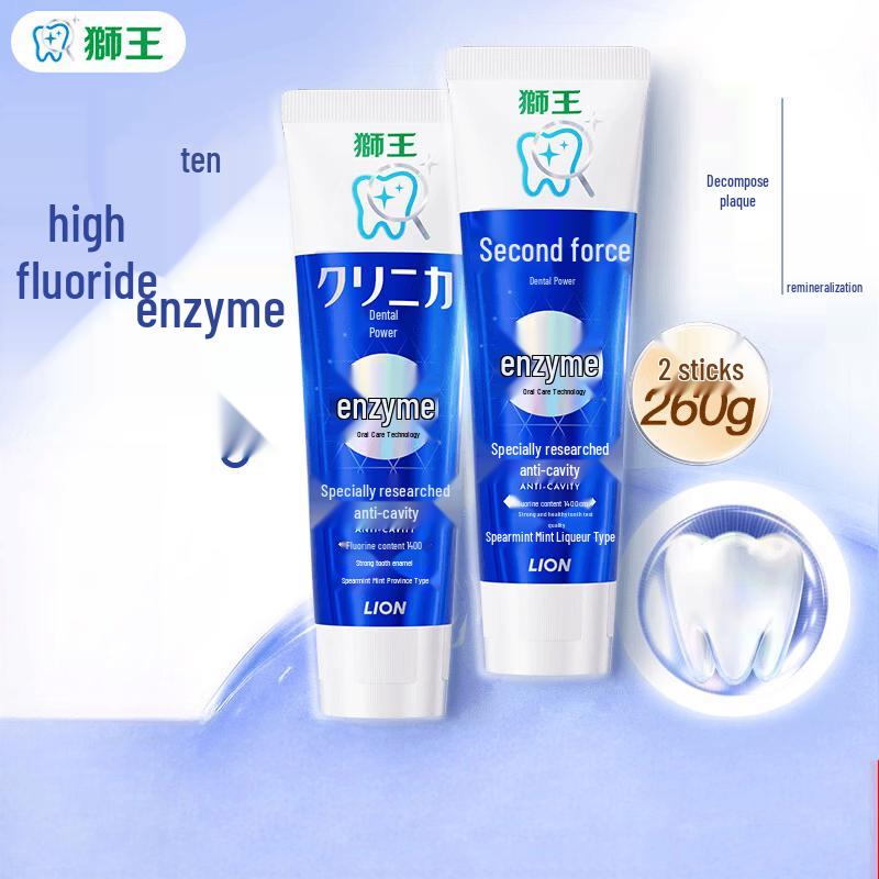 Lion Zest Enzymatic Toothpaste Spearmint Mint Twin Pack