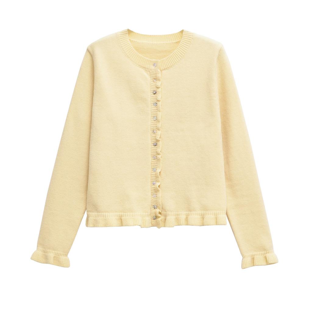 Streetwear Knit Cardigan With Button Detailing For Casual Women