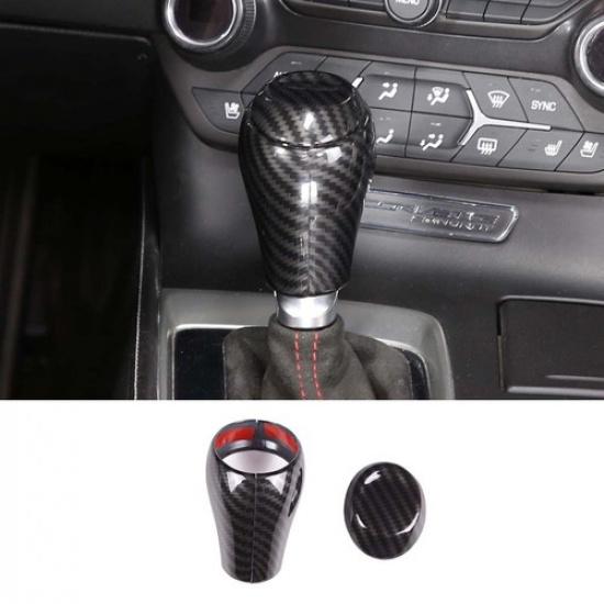 ABS Carbon Interior Gear Head Cover Accessories Trim For Corvette C7 ZR1 2014-19
