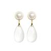 Vintage Style Large Gemstone Earrings With Elegant Water Drop Design For Women