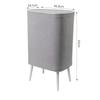 2026 Collapsible Dirty Clothes Basket Hamper Separation Basket with Lid & Removable Laundry Bag