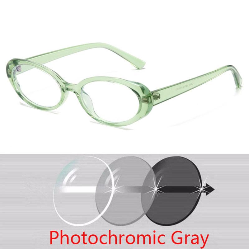 Kleine Fassung Blaulichtfilter Ovale Myopiegläser Rezeptbrille Damen Herren Optische Brille 0 -0.5 -0.75 Bis -6.0