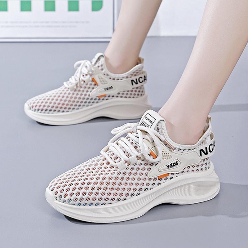 2026 Summer New Hole Shoes Women's Hollow Mesh Breathable Sports Shoes Women's Versatile Women