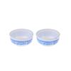 2Pcs 1:6 Dollhouse Miniature Bowl Blue And White Bowl Kitchen Tableware Decor