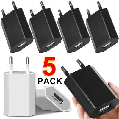 5-1Pcs Universal 5V 1A EU Stecker USB Wand Ladegerät Für iPhone iPad Samsung Xiaomi Redmi Ehre Google ladegerät Power Adapter