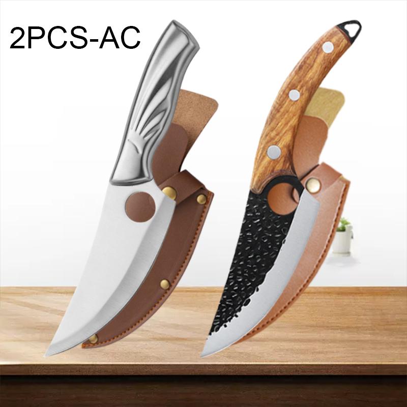 3 Types Cutting and Boning Knife Professional Chef's Knife Forged Kitchen Knives Fruit Knife BBQ Cooking Tools and Accessories