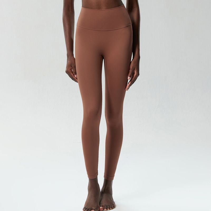 

Слитный фиксированный бюстгальтер с эффектом пуш-ап высокой прочности, формирующие йога-брюки с высокой талией, комплект для упражнений и тренировок, женский Cinnamon Tea Brown Pants L