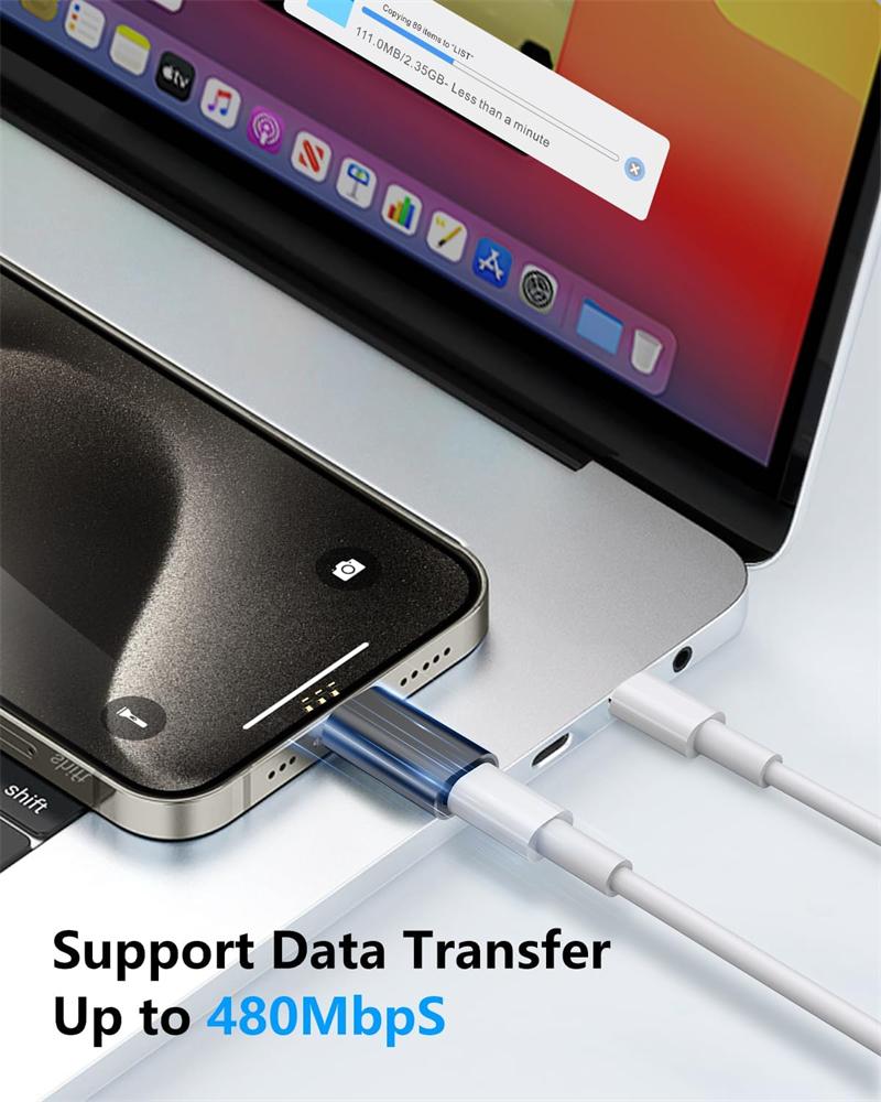 3PCS Lightning Female To USB C Male Charger Adapter for IPhone 15 Pro Max Plus IPad Type C To 8Pin Charging Data Sync Connector