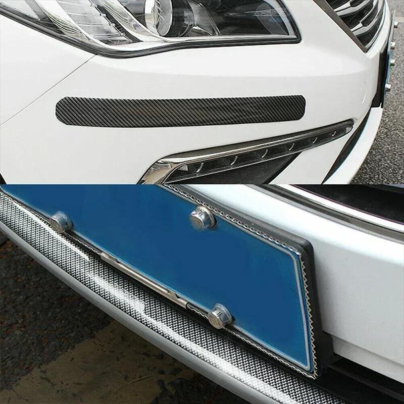 Carbon Fiber Car Stickers Doorsill Bumper Threshold Step Protector Guard Strip Sticker Anti Scratch Strips Film Universal