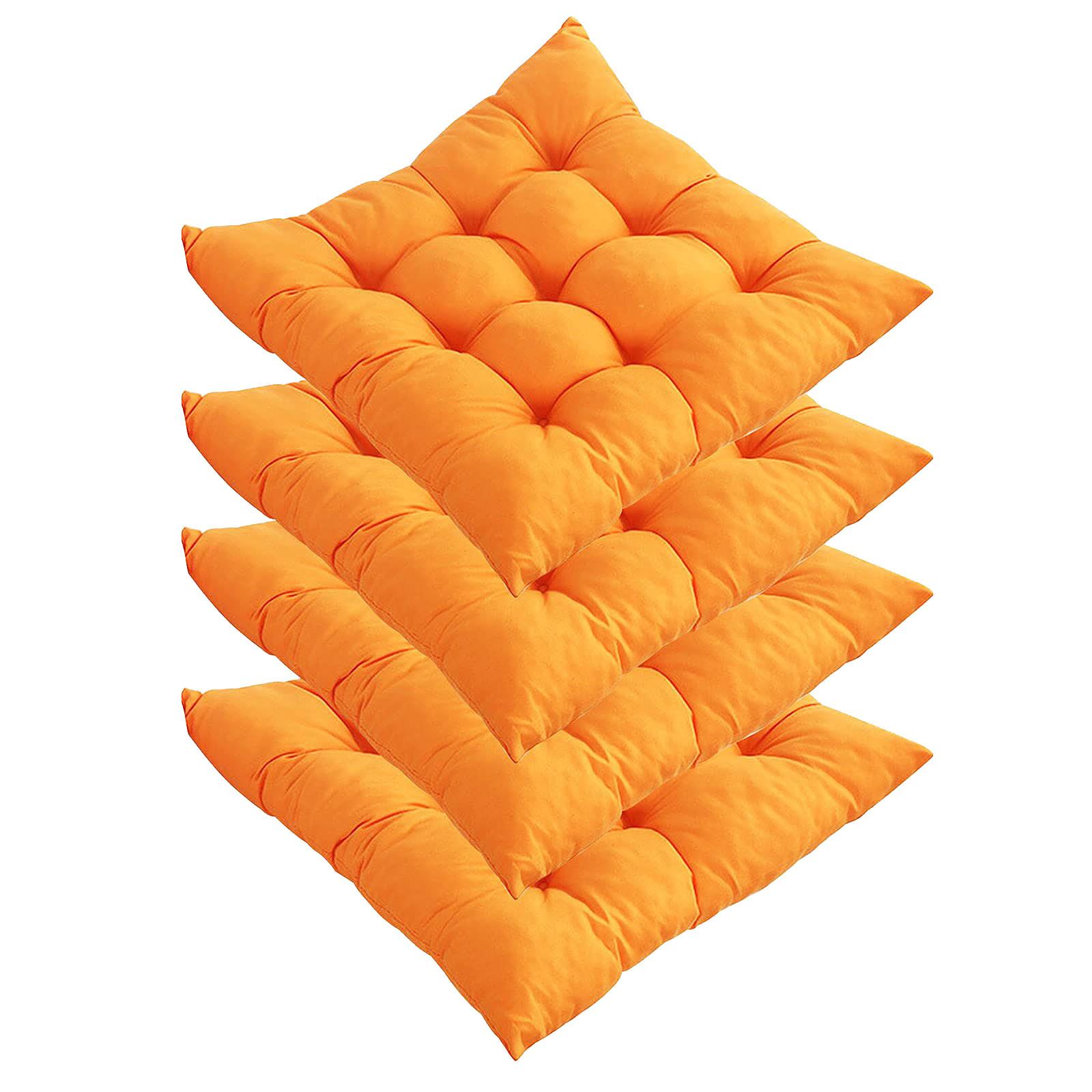 

Подушка для стула, круглая хлопковая обивка, мягкая подушка, подушка для офиса, дома или автомобиля One Size оранжевый