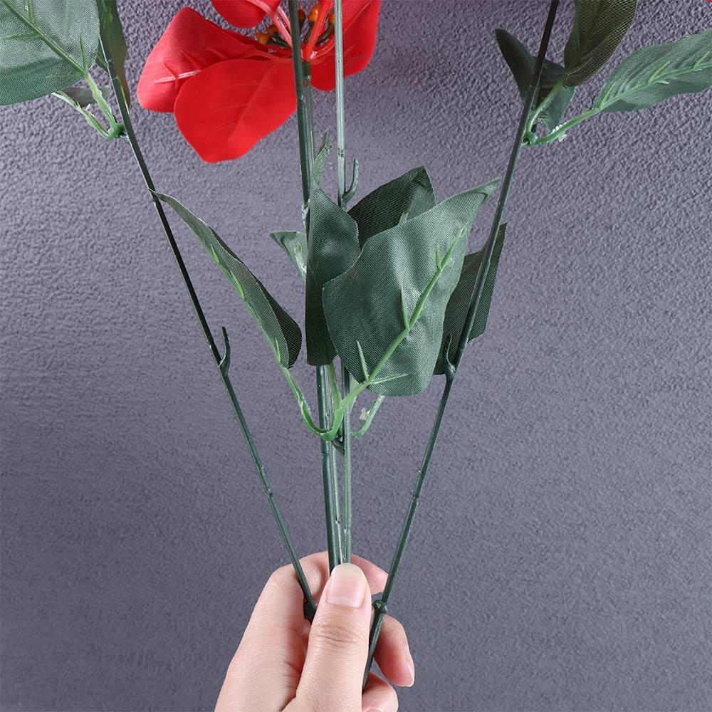 Flowers Poinsettia Bushes Simulation bouquet Xmas Decor Christmas Decoration Christmas Bouquets