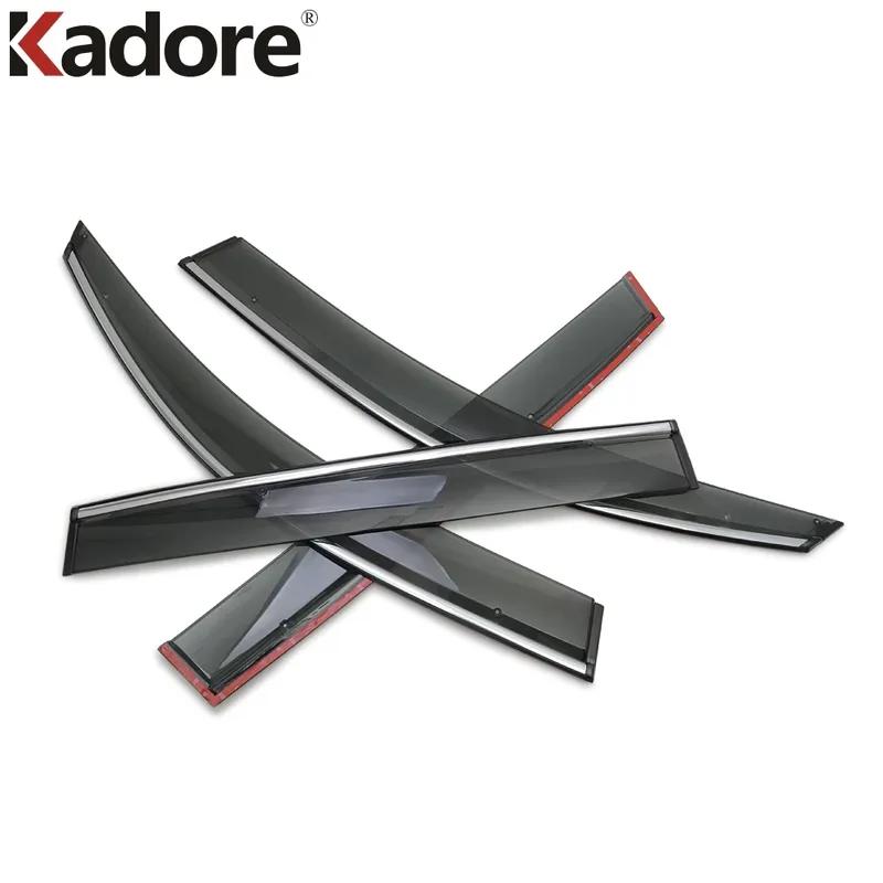 Car Window Deflector For Volkswagen VW Tiguan 2017- Wind Deflector Visor Rain Sun Shield Cover Trim Accessories