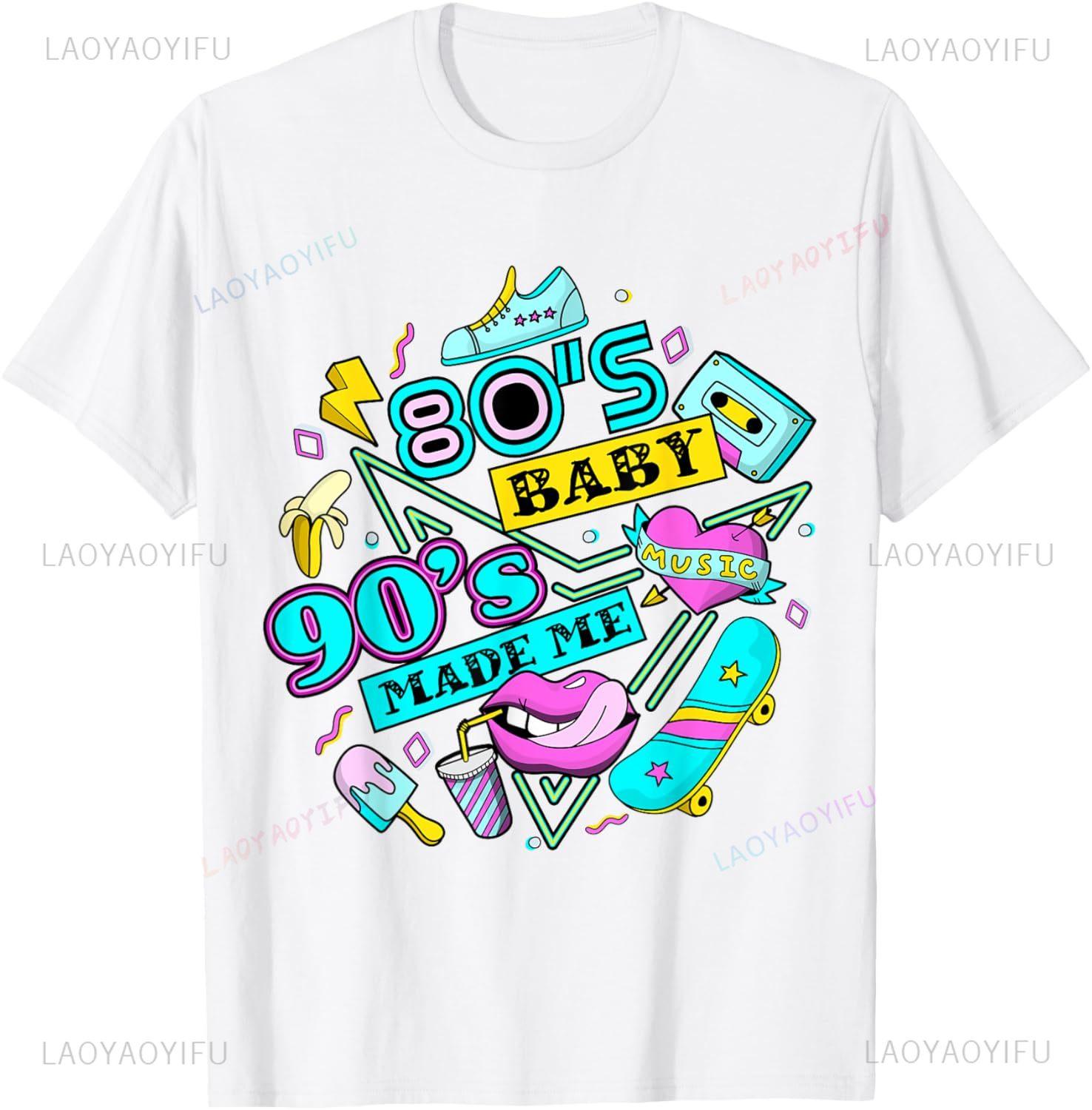 Retro 1980s 80s Baby 1990s 90s Made Me Vaporwave Nostalgia TShirt Kawayi Couple Vintage Clothes Ropa Hombre S