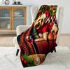 Christmas-themed Cozy Festive Design Pattern Blanket Flannel Material Soft Warm for All Seasons Home Outdoor Camping Picnics RV