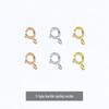 "S925 Sterling Silber & 18K Gold DIY Quadratisches Halsketten-/Armband-Federverschluss"