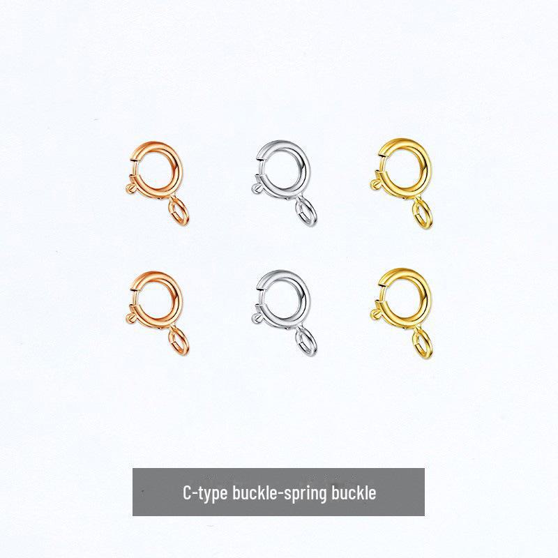 "S925 Sterling Silber & 18K Gold DIY Quadratisches Halsketten-/Armband-Federverschluss"