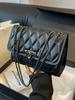 1 Simple and Stylish Diamond Grid Crossbody Bag, Metal Chain Shoulder Bag, Suitable for Women's Daily Leisure use-A-DH