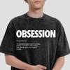 Obsession Movie Hooror Oversized T Shirt 100 Cotton Vintage Washed Tshirt for Men Women Hiphop Streetwear OBS3