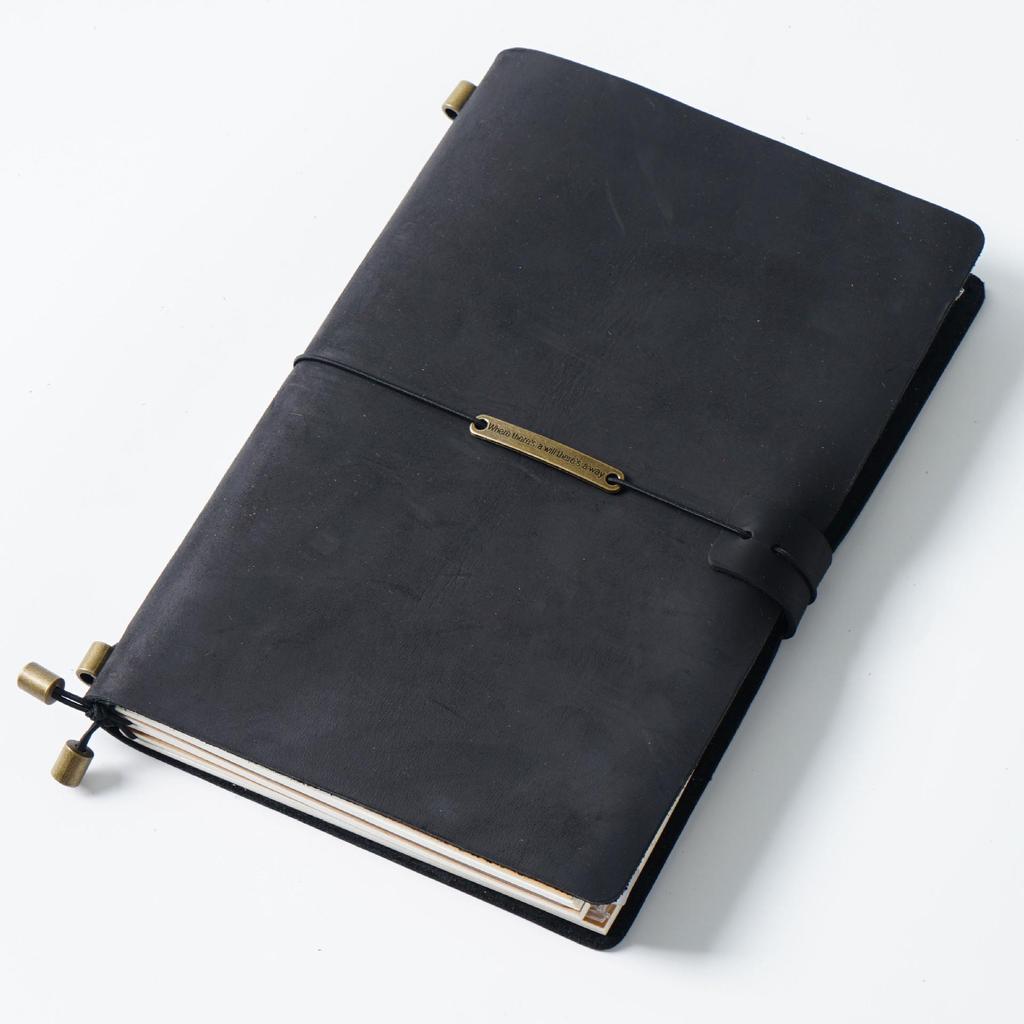 Cuaderno de Cuero Genuino TN Vintage - Diario y Bloc de Notas de Cuero Vacuno Crazy Horse Hecho a Mano En Stock