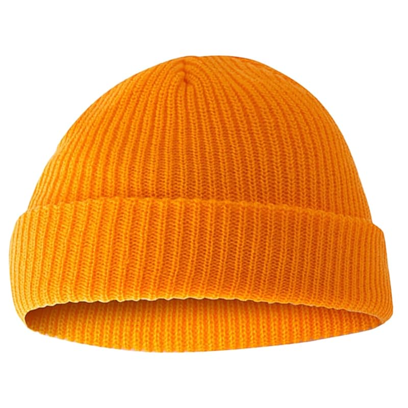 

[White Fang] hat camp knit watch beanie outdoor autumn winter snowboarding men s ladies CZ332 (turmeric)