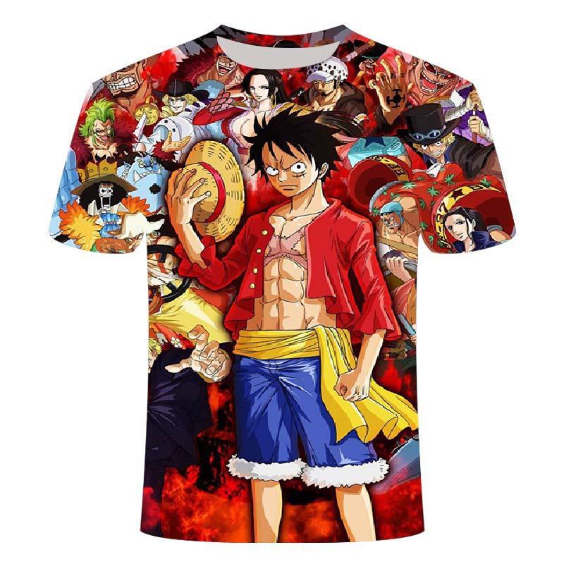 

Новий Аніме Периферійний Протагоніст Луффі 3D Друкована Футболка One Piece Мультяшна Чоловіча Футболка L