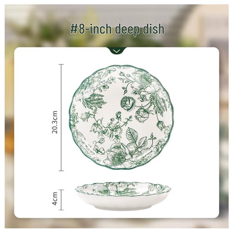 Zebian European Style Ceramic Rose Garden Tableware