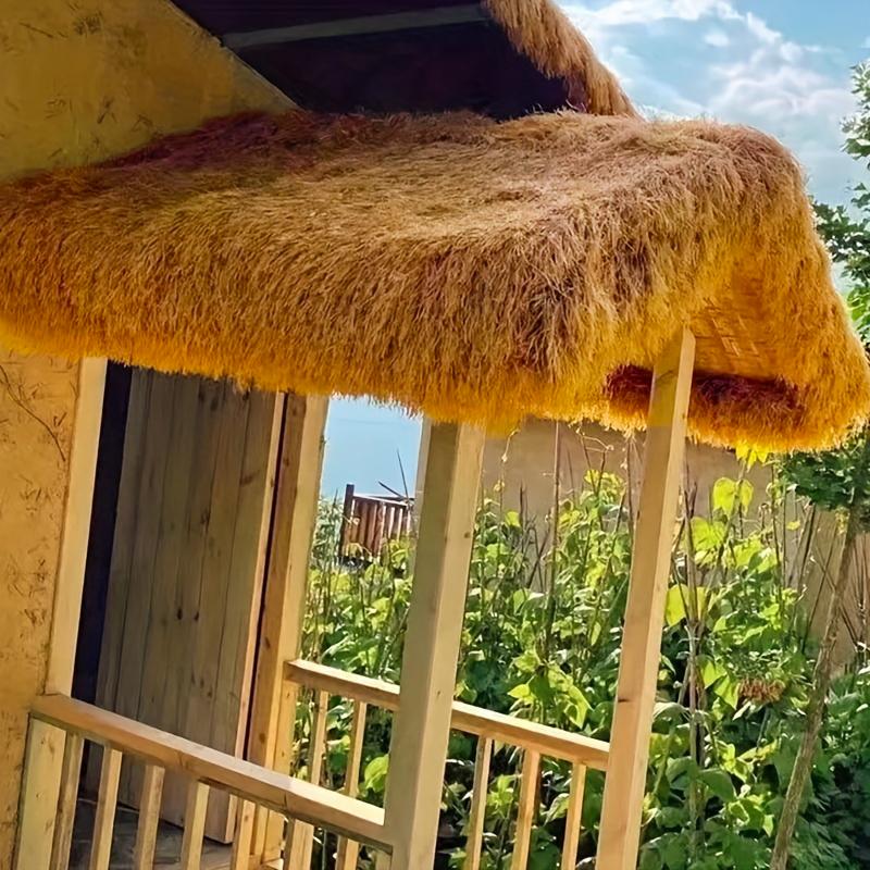 0.5x1m Fake Straw Lawn Mats Fire-Retardant Straw Roofing Eco-Friendly Gazebo Thatch Low-Maintenance Thatch Sheets