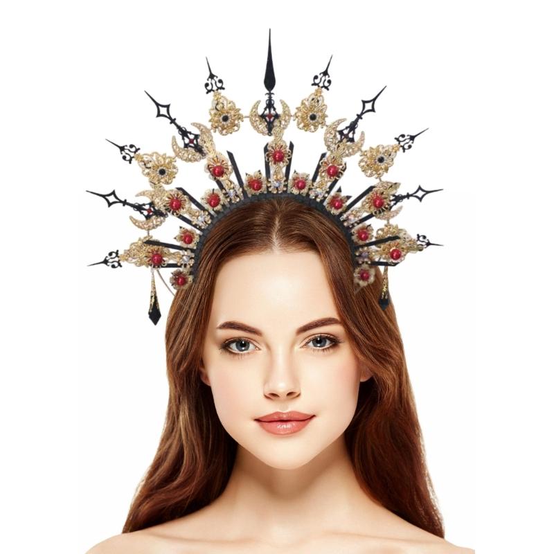 Tiaras Crown Headband Handmade Craft Kits Roleplay Crownpiece Women Costume Hairband Female Church Wedding Headpiece