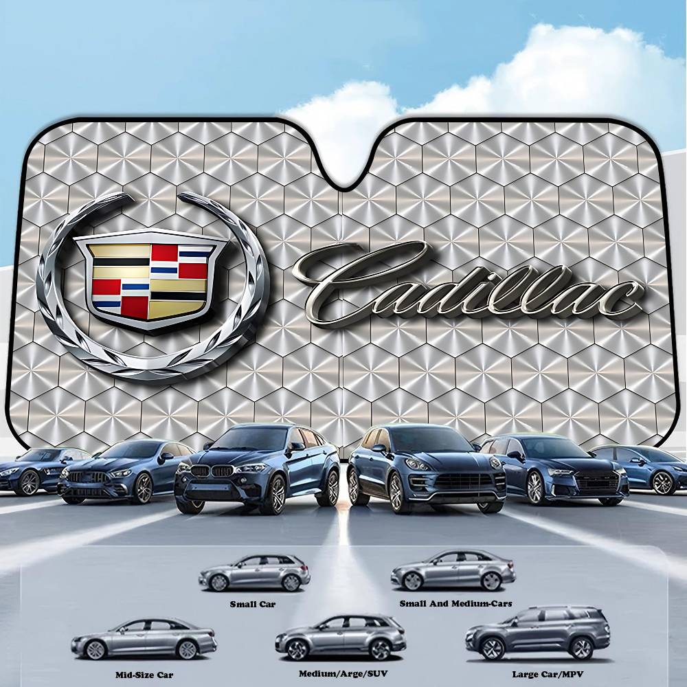 ctwzlm1 C-Cadillac Car Car Sun Shade Front Window Sunshade For Most Sedans SUV Blocks Max Uv Rays Keep Your Vehicle Cool