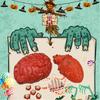 Horrifying Halloween Props Fake Bloody Heart Brain Rubber Organs for Party Decorations Human-Sized Torso & Bloody Body Parts