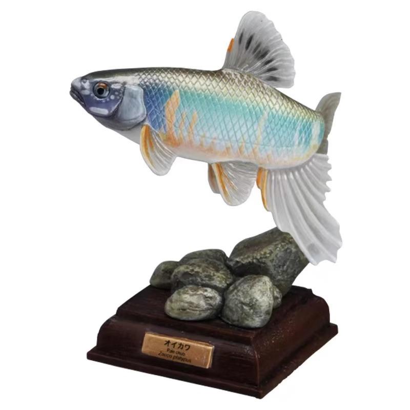 Japanese Fish Supplement Special Edition Gashapon Toys Sweetfish Sculpins Zacco Platypus Action Figure Model Ornaments Poseable Articulated Scale