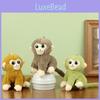 Adorável Macaco de Pelúcia Pequeno Brinquedo Macio Macaco Dourado de Nariz Curto Animal de Pelúcia Chaveiro Macaco Decoração Para Presente de Crianças