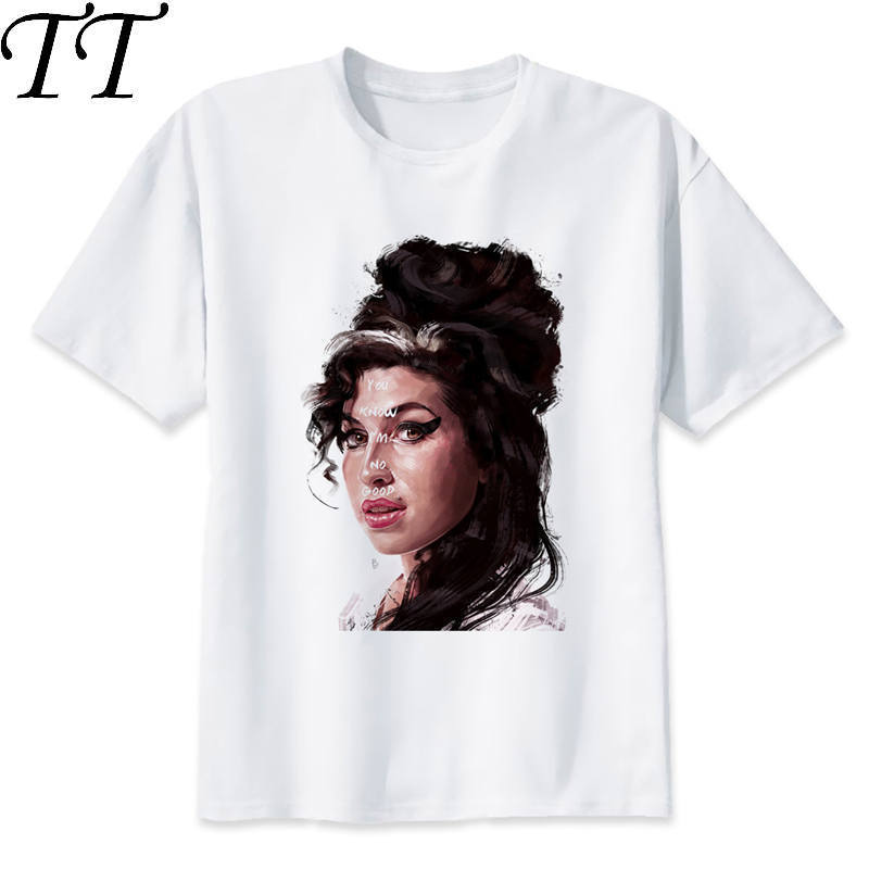 

amy winehouse T-shirt men summer t-shirt boy print tshirt anime t shirt brand clothing white color tops tees M8003 4XL