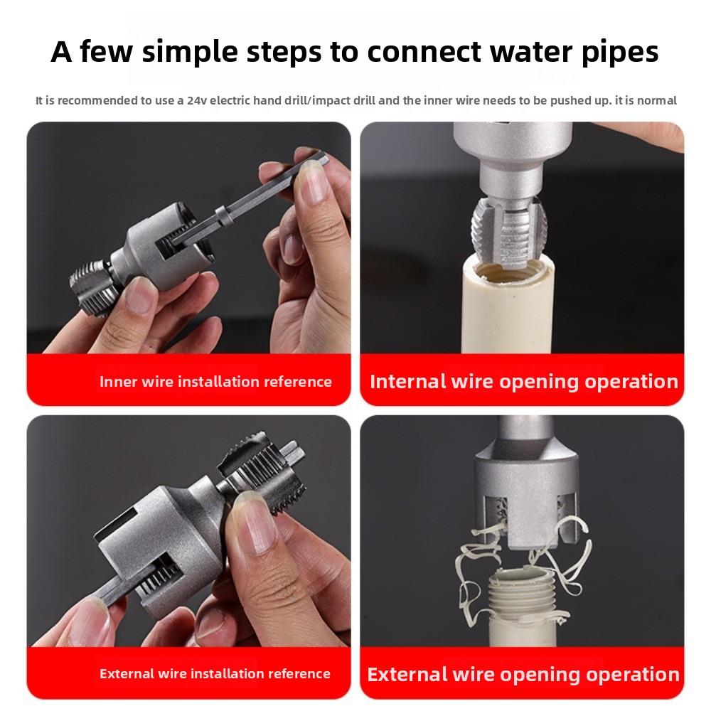1/2 3/4 Inch PPR Water Pipe Internal Thread Opener For PVC Plastic Pipe Thread Tap Hand Electric Drills Hand Tools