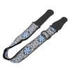 Guitar Strap Leather Embroidered Thickened Wear Resistant Adjustable Length Belt Blue