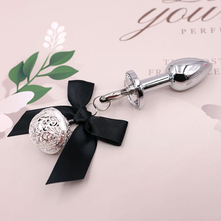 BDSM Bow Bells Stainless Steel Matal Butt Plug Sexy Rabbit Cosplay Suitable For Couples Flirting And Teasing For