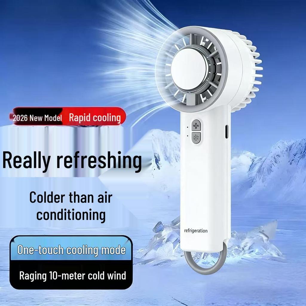 Portable Mini Ice Cooling Fan with Turbine Technology - Handheld Gift Edition