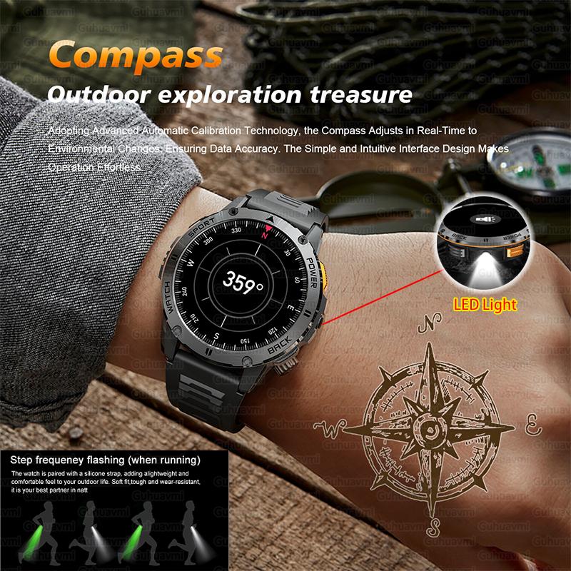 New GPS Outdoor Smartwatch 1.43'' AMOLED Display 100+ Sports Modes Voice Calling Smart Watch Men Military Grade Toughness Watch
