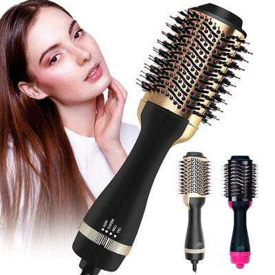 Multi-functional Blow Dryer Brush Wired Thermal Brush Heated Round Brush Electric Hair Straightening Curling Drying Brush Tools