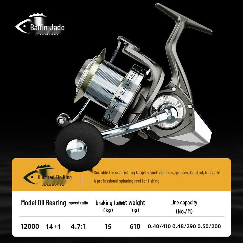 Long Cast Spinning Reel: Anti-Seawater, Sea Rod Anchor for Lure Fishing