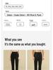 Women's Extra Thick High Waist Wool Winter Pants with Knee Pads