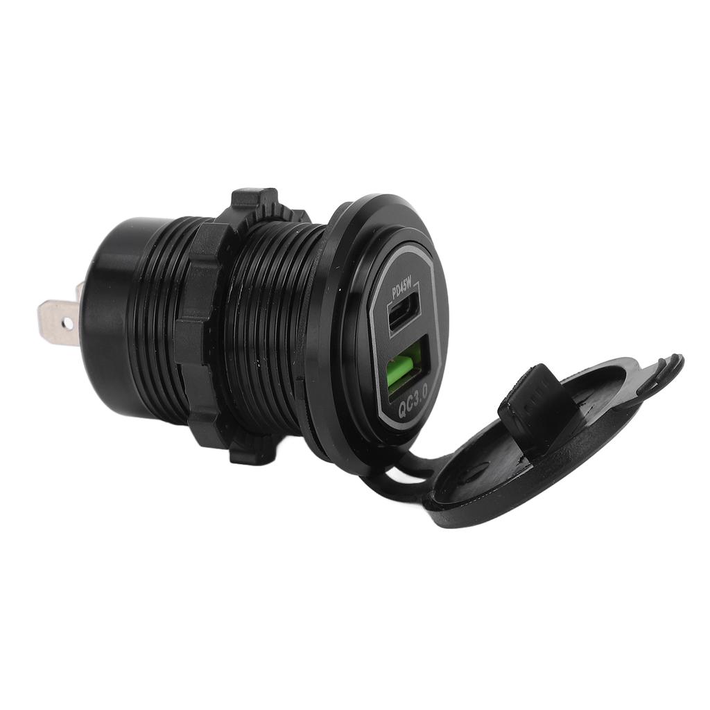 USB Car Charger Waterproof Dual Port Output Fast Charging Charger for Cars 12‑24V