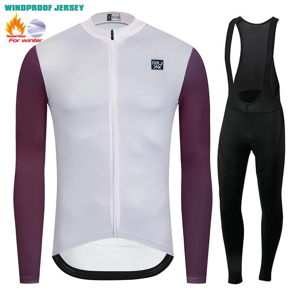 Raudax Winter Long Sleeve Cycling Clothing Thermal Fleece Keep Warm Road Bike Sportswear Mountain Bike Jerseys Ropa De Hombre