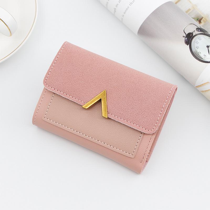 Korean Style Women's Tri-fold Wallet: Short, Multi-Card Slot Mini Card Holder